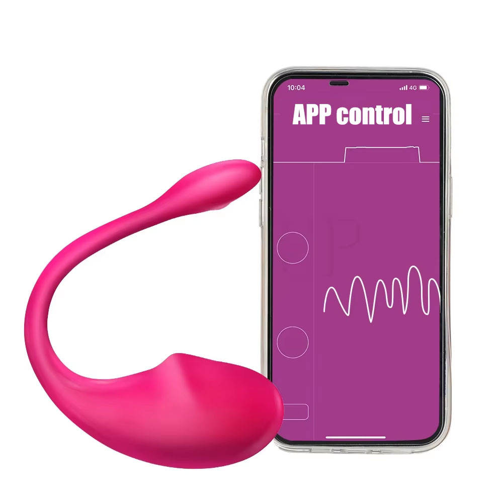 App-controlled wireless jumping egg vibrator for discreet public play and G-spot stimulation