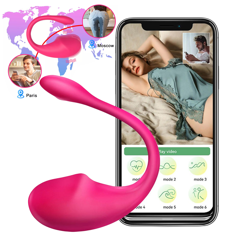 App-controlled wireless jumping egg vibrator for discreet public play and G-spot stimulation