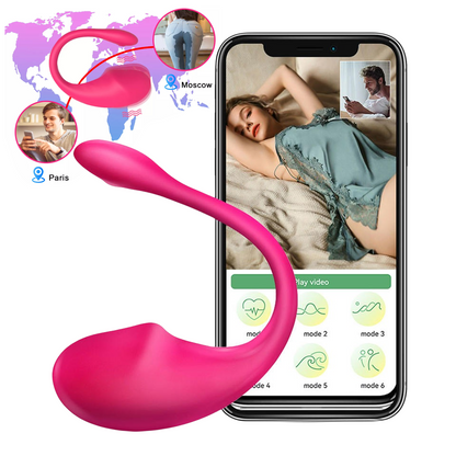 App-controlled wireless jumping egg vibrator for discreet public play and G-spot stimulation