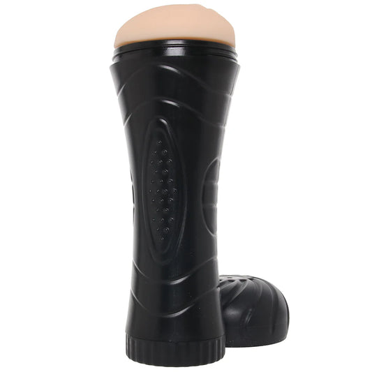 Realistic silicone pocket pussy male masturbator with textured internal canal