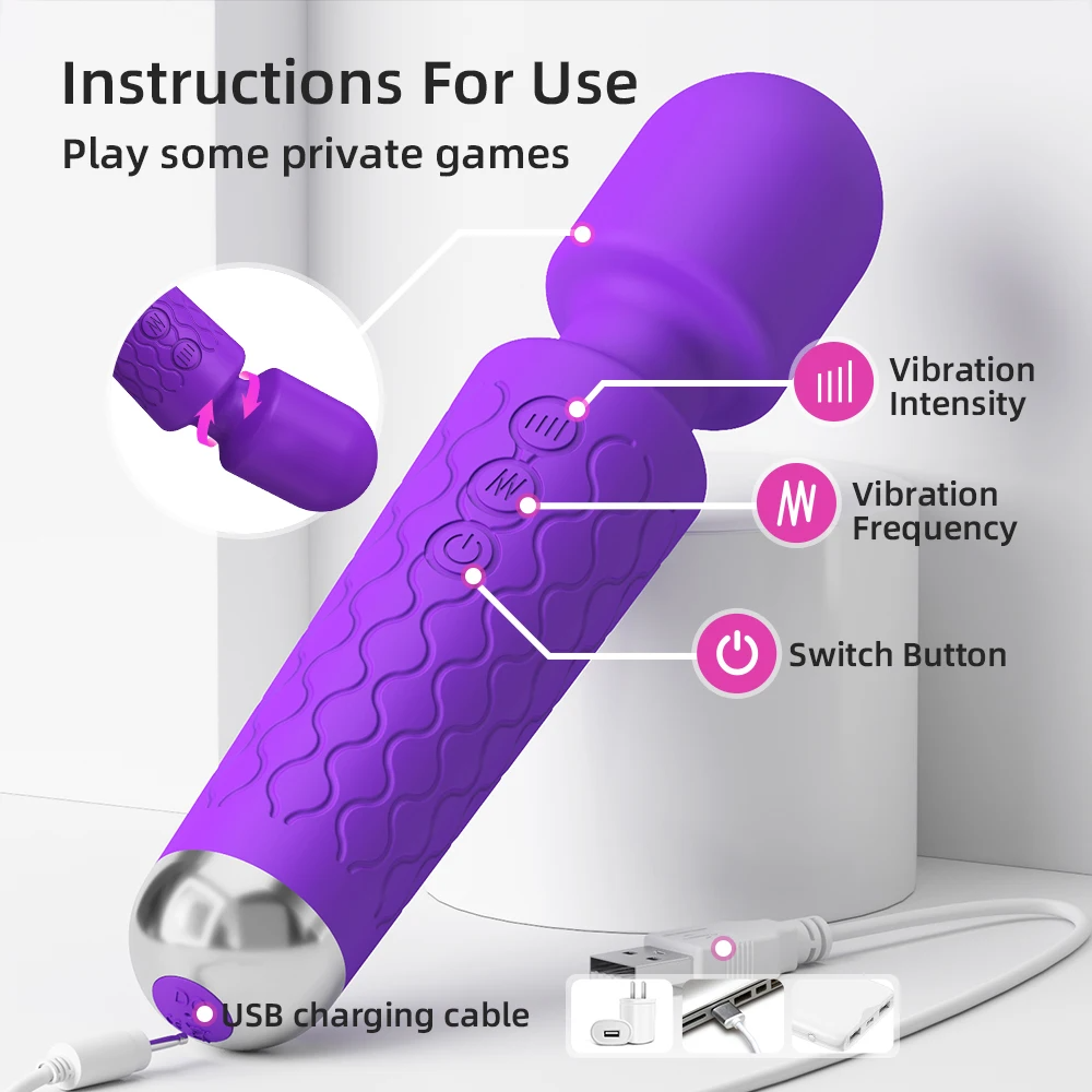 Portable Wand Massager Vibrator